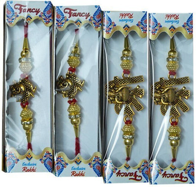 BHAVYA SALES Designer NR13-N2 Assorted Rakhi  Set(Pack of 4 Rakhi)