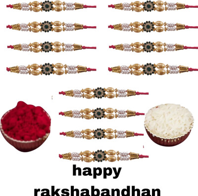 BHAVYA SALES Designer S372-N2 Mauli Thread Rakhi  Set(12)