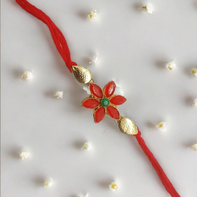 Shree Enterprises Thread shree 01258RAKHI 614 Kundan Chawal Roli Pack  Set(1 BHAI RAKHI)