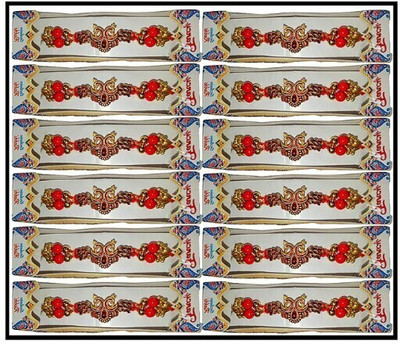 BHAVYA SALES Designer S545-N2 Assorted Rakhi  Set(12)