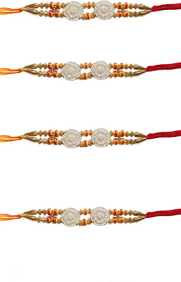 BHAVYA SALES Designer m138_New_Rakhi_set-N2 Assorted Rakhi  Set(DESIGNER HANDMADE RAKHI SET)