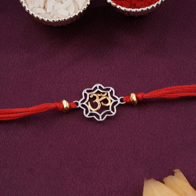 ZALKARI Thread ZLRH-1020 Silver Rakhi, Chawal Roli Pack  Set(1)