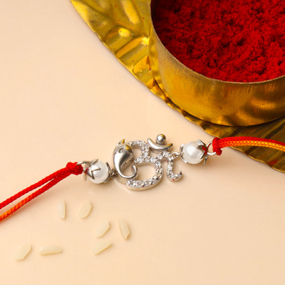 GIVA Designer RK0201 Silver Rakhi  Set(1)