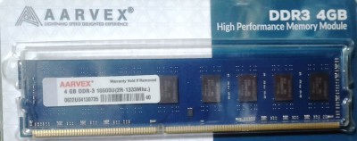 AARVEX DDR3 DDR3 4 GB (Dual Channel) Server (4 GB DDR3 10600, 1333MHZ)