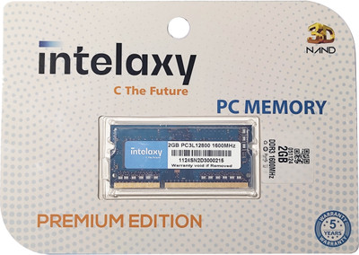 Intelaxy 1600 Mhz DDR3 2 GB PC LAPTOP RAM (204-Pin UDIMM|1.5V|CL-11|PC3L12800|High-Performance Memory Standard & Gaming PCs)(Blue)
