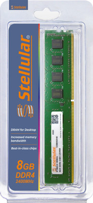 STELLULAR 2400/19200MHZ DDR4 8 GB (Dual Channel) PC DDR4 SDRAM (ST8GD4-19200U)(Standard Green PCB)