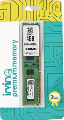 IRVINE 1600 DDR3 4 GB (Single Channel) PC DRAM (4GB DDR3 1600 DESKTOP RAM)(Green)
