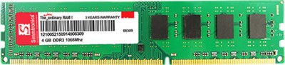 Simmtronics DESKTOP RAM DDR3 4 GB (Single Channel) PC (1066MHz)