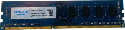 sensible DDR3 DDR3 4 GB (Dual Channel) PC SDRAM (4 GB DDR 3 DESKTOP 133MHZ)(Green)