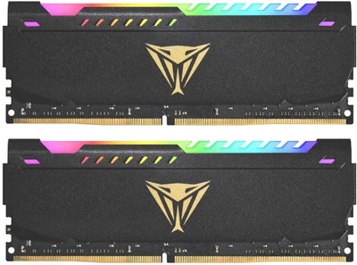 patriot Viper Steel RGB 2X8GB DDR4 16 GB (Single Channel) PC DRAM (PVSR416G440C8K)(Black)