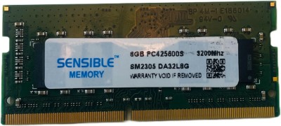 sensible DDR4 DDR4 8 GB (Dual Channel) Laptop SDRAM (8 GB DDR 4 LAPTOP 25600S 3200MHZ)(Green)
