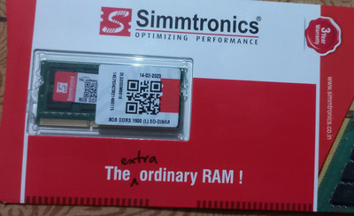 Simmtornics Ddr3 DDR3 8 GB (Single Channel) Laptop (Ddr3 laptop)