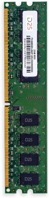 D25 2GB DDR2 Desktop RAM Long 800MHz DIMM Memory -Faster and Reliable Computing DDR2 2 GB (Dual Channel) PC DDR2 (Experience Faster and Reliable Computing with 10 Year Warranty)(Green)