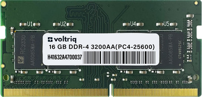 Voltriq UDIMM DDR4 16 GB (Dual Channel) Laptop SDRAM (DDR4 Laptop RAM, 3200MHz)(Green)