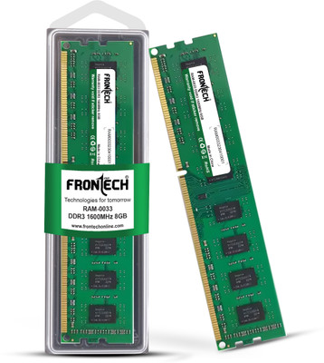 Frontech DDR3 Desktop RAM | 1600 MHz | 240 PIN| LONG-DIMM | DDR3 8 GB PC SD RAM (RAM-0033)(Green)