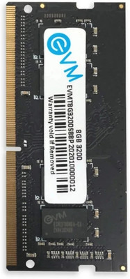 EVM LAPTOP RAM DDR4 8 GB (Dual Channel) Laptop LAPTOP RAM (EVMT8G3200S88P)(Black)