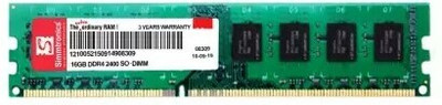 simtronics 2400 MHz DDR4 16 GB PC, Server (2400 MHz (Specified), 2400 MHz (Test))