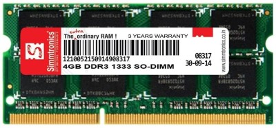 simtronics SIMMTRONICS DDR3 4 GB Laptop (1333 Mhz)