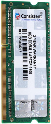 Consistent Laptop RAM DDR3 8 GB (Single Channel) Laptop DDR3 1600 (8GB DDR3 Laptop RAM)(Multicolor)