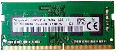 Hi-tech Hynix Laptop RAM DDR4 4 GB (Single Channel) Laptop DDR4 (4GB DDR4 RAM For Laptop 2666 MHz | 5 Years Warranty)(Green)