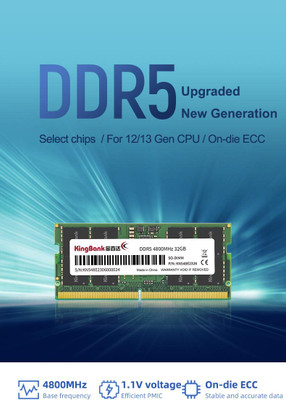 KINGBANK 4800 MHz KDPN/KDNN DDR5 32 GB (Single Channel) Laptop (DDR5 SODIMM)