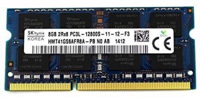 Hynix 1600Mhz DDR3 8 GB (Dual Channel) Laptop (HMT41GS6AFR8A-PB PC3L 12800S , CL 11)