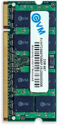 EVM Laptop RAM DDR2 2 GB Laptop DDR2 (EVMT2G6670S86P)(Black)