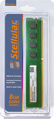 STELLULAR 2666/21300MHZ DDR4 8 GB (Dual Channel) PC DDR4 (ST8GD4-21300U)(Green)