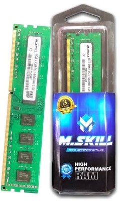 MSKILL 8GB DDR3 Desktop Ram DDR3 8 GB (Single Channel) PC DDR3 (Desktop)(Green)
