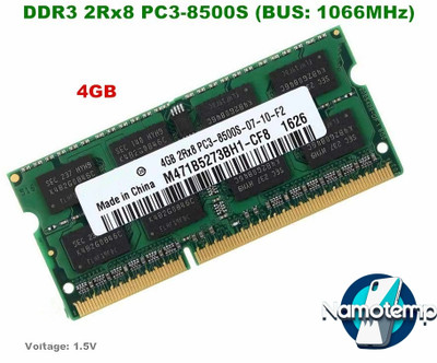 NAMOTEMP PC3-8500S DDR3 4 GB (Single Channel) Laptop (4 GB DDR3 Laptop)(Green)