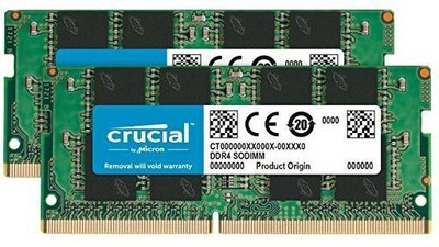 Crucial CT RAM DDR4 8 GB (Dual Channel) Laptop 8 GB 2666 MHz DDR4 SODIMM (CT2K4G48FS6266)(Green)