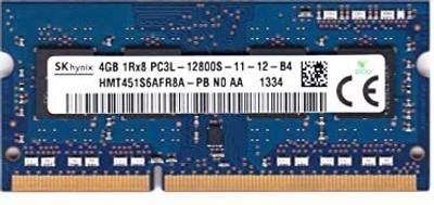 Hynix 12800 DDR3 4 GB (Single Channel) Laptop (4GB Laptop RAM PC3L 12800 DDR3)