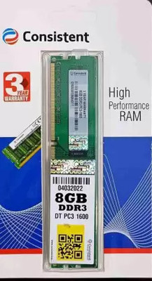 consistents 1600 DDR3 8 GB (Single Channel) PC (Consistent 1600 DDR3 8 GB (Single Channel) PC Dasktop (8GB DDR3))(Blue, Green)