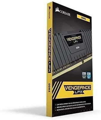 Corsair VENGEANCE LPX DDR4 8 GB (Single Channel) PC (8GBx1) 3200MHz CL16 Desktop RAM (CMK8GX4M1E3200C16)(Black)