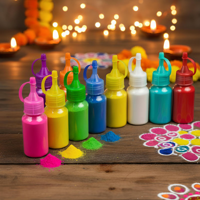 Eduway Pack of 10 Rangoli Powder(Multicolor)