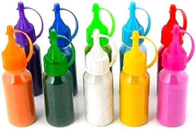 Lvnshika Enterprises Pack of 10 Rangoli Powder(Multicolor)