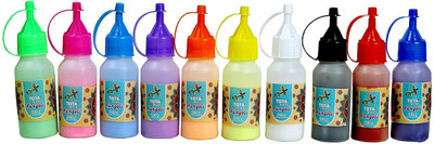 sparkcraft Pack of 10 Rangoli Powder(Multicolor)