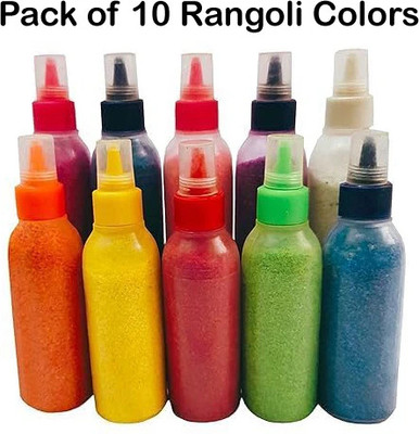 Raga Plus Pack of 8 Rangoli Powder(Multicolor)