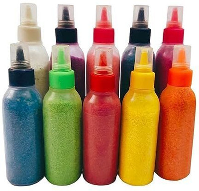 ANSHIKA COLLECTION Pack of 10 Rangoli Powder(Multicolor)