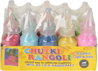 Quickoo Pack of 8 Rangoli Powder(Multicolor)