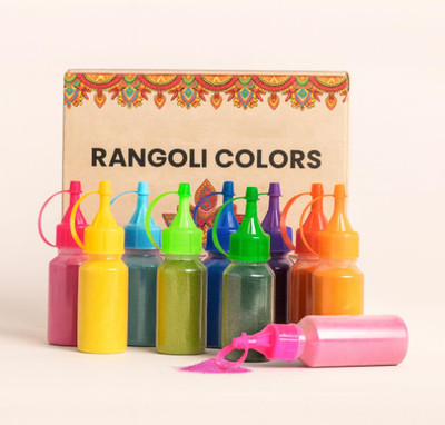 womaniyaa Pack of 10 Rangoli Powder(Multicolor)