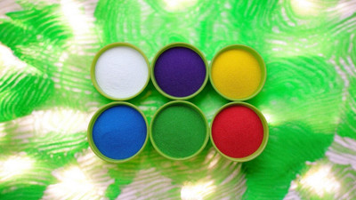 BRIGHT BLOOM Pack of 6 Rangoli Powder(Multicolor)