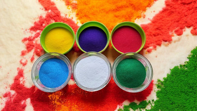 BRIGHT BLOOM Pack of 6 Rangoli Powder(Multicolor)