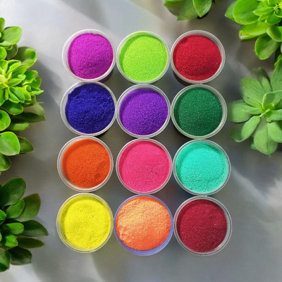 oramsa Pack of 12 Rangoli Powder(Multicolor)