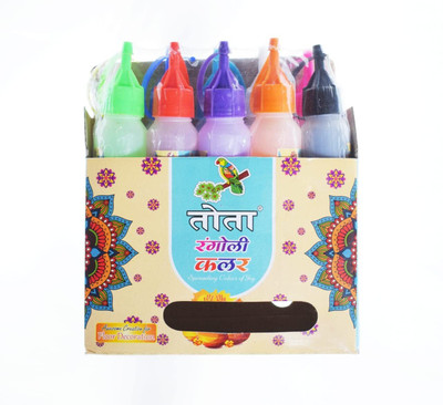 Togline Pack of 5 Rangoli Powder(Multicolor)