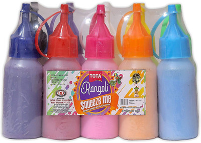 CottonTee Pack of 5 Rangoli Powder(Multicolor)