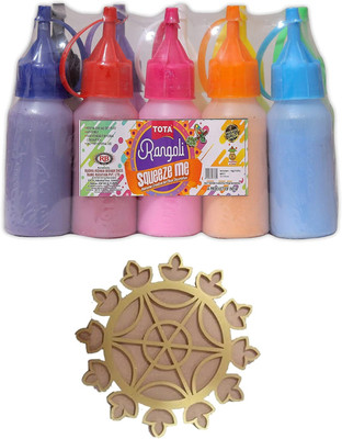 CottonTee Pack of 5 Rangoli Powder(Multicolor)