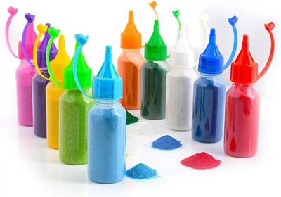 CPYFASHION Pack of 10 Rangoli Powder(Multicolor)