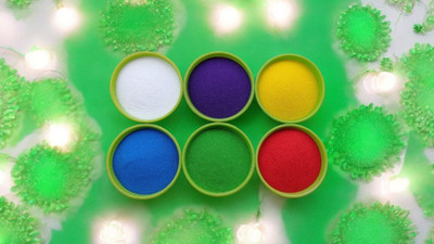 BRIGHT BLOOM Pack of 6 Rangoli Powder(Multicolor)