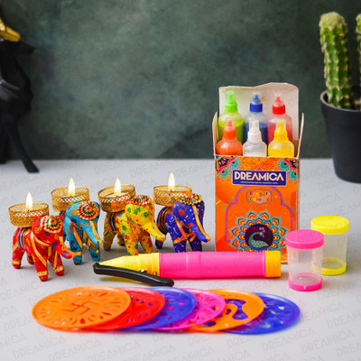 CW Pack of 6 Rangoli Powder(Multicolor)